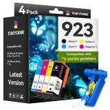 TOKYOINK 923 Ink Cartridges Combo Pack Replacement for HP 923e 923 923XL Ink Cartridges Work for OfficeJet 8120 8122e 8123 OfficeJet Pro 8130 8135e 8138e 8139e Printer Without Chip (4 Pack)