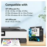 TOKYOINK 923 Ink Cartridges Combo Pack Replacement for HP 923e 923 923XL Ink Cartridges Work for OfficeJet 8120 8122e 8123 OfficeJet Pro 8130 8135e 8138e 8139e Printer Without Chip (4 Pack)