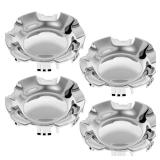 Lug Polished Aluminum Center Caps for Rims 20 Inch Compatible with Chevy Silverado Avalanche Suburban Tahoe 2007-2014, Replace 9596007 9595152 959007 4 pcs 7-1/8\" 6 lug