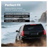 Lug Polished Aluminum Center Caps for Rims 20 Inch Compatible with Chevy Silverado Avalanche Suburban Tahoe 2007-2014, Replace 9596007 9595152 959007 4 pcs 7-1/8\" 6 lug