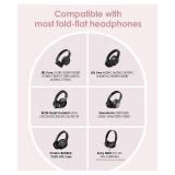 Headphone Case Hard Shell for JBL Tune 520BT/510BT/500BT/720BT/Bose/Soundcore Anker/BERIBES/KVIDIO/TOZO/JLab, Ultra-Slim Pocket Over-Ear Headset Universal Portable Travel Organizer Bag (Pink)