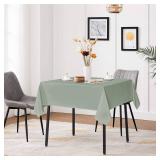 sancua Square Tablecloths 54x54 Inch - Sage Green Fabric Table Cloth for Square or Round Tables, Washable Polyester Table Cover for Dinner, Holiday Party, Decorative Display Tables