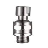 Shower Head Swivel Ball Adapter Brass Adjustable Shower Connector Shower Arm Extension Bathroom Universal Showering Component (Brushed Nickel)