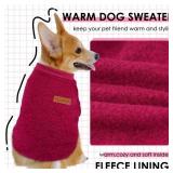 3 Pack Dog Sweaters for Small Dogs Girl Boy Winter Fleece Clothes Warm Soft Dog Sweatshirt Outfit for Dogs Cats Pet Apparel (Wine Red, X-Large)