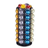 FlagShip Vertuo Pod Holder Carousel Stand for Nespresso Capsule Storage Organizer with Extra Space for Coffee Mate Silent Rolling (80+ Pod Storage)