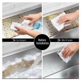 HOKEMOM Kitchen Sink Caddy Organizer with Sponge Holder & Multifunctional Hooks - Dual Suction Cups (18.5lb Hold), 2.0mm Stainless Steel Black Rust-Proof, Non-Slip, 7.09" x 4.33" x 2.76"