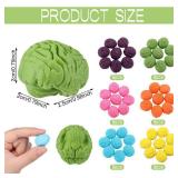 Gilprop 48 Pcs Brain Shaped Erasers Bulk 1 Inch Mini Brain Rubber Pencil Erasers Fun Classroom Supplies Birthday School Party Favors, Cute Novelty Gifts for Students Reward Prize Filler, Colorful