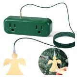 Relaxweex ON Off Touch Control Ornament for Christmas Tree Lights Electrical Outlet with Christmas Tree Ornament, Touch Control Switch Controller for Trees Decor, 120V 10A 1200W
