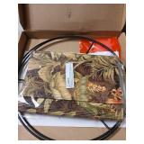 Floral Lamp shade for table lamps and floor lamps Bamboo Made With Tropical Plants green Design, Art deco drum lamp, Rustic And Elegant(11.8 * 9Inch) (Tropical Leaf A)