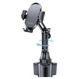 Miracase 2025 Upgraded Universal Cup Phone Holder for Car, [Rotatable & Adjustable] Long Neck Car Cup Holder Phone Mount Compatible with iPhone, Samsung, Google & More Smartphones