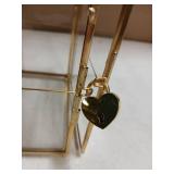 WHSLILR 12.6" Glass Card Box Wedding Card Box with Lock for Wedding Reception Cosmetic Home Decor, Handmade Large Geometric Terrarium with Hinged Lid, Brass Frame - (Golden/House) (Missing Key)