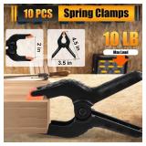 RELBRO Spring Clamps, 4.5 Inch Large Plastic Clips for Balloon Arch Backdrop Craft Decoration, Heavy Duty, Black, 10 Pcs