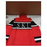 Red Ski Sweater with Black Stripe Design -XXL
