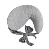 Boppy Anywhere Travel Nursing Pillow, Soft Gray, Plus Sized to Petite with Stretch Belt, Portable Nursing Pillow, Breastfeeding and Bottle-Feeding Support, Machine Washable