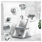 Rabb 1st Potty Training Seat, Upgrade Toddler Toilet Seat for Kids Boys Girls, 2 in 1 Potty Training Toilet for Kids, Splash Guard Anti-Slip Pad Step Stool