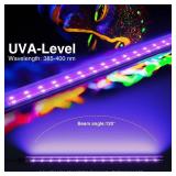 Onforu 2 Pack 10W LED Black Light Bar, 1ft, USB Blacklight Tube, Blacklight Bars with Switch, Black Light for Fluorescent Tapestry Poster, Cabinet, Glow Party, Halloween, Classroom, Body Paint