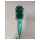 Curly Hair Brush, Curl Defining Brush with Soft Boar Bristles Detangling Tangled Glides, Wide-Teeth Design Effortlessly Shaping & Defining Curls, Curling Definer for Wet & Dry Hair (Green)