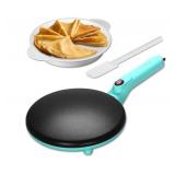 Electric Crepe Maker with Non-Stick Surface Tested Powers On