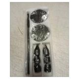 Modern Black Metal Candle Holders Set