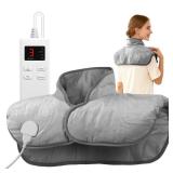 KOT Heating Pad for Neck and Shoulders and Back, Christmas Birthday Gifts for Women Men Mom Dad, Weighted Neck Shoulder Heating Pad for Pain Relief, Large Heat Pad with Auto Shut Off