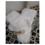 AISENO 2 Pack 18 Inch Snowy White Christmas Stockings Faux Fur Christmas Stockings Hanging Ornaments Candy Gift Bags for Christmas Decorations - Retail: $16