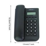 Corded Basic Landline Phone, TelPal FSK/DTMF Simple Caller ID Telephone with LCD Incoming Call Number Display, Small Desk/Wall Mountable Analog Phone for Home Office (Black) - Retail: $16