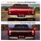 Tresound Tail Light + 3rd Brake Cargo Lamp for 2007 2008 Dodge Ram 1500, 2007 2008 2009 Ram 2500 3500, Third High Mount Stop Light Rear LED Taillight Assembly, 55277302AC 55277303AC - Retail: $108