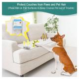 SEERWAY Scat Pet Shock Mat Indoor, Safe Shock Training Pads for Dogs and Cats, Electric Repellent Mat Keeps Pets Off Couch, Sofa, Counter Top, 3 Training Modes, 60\"x12\" Rectangular, Battery Operated