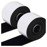 Shappy 2 Packs Felt Strips with Adhesive Backing Felt Tape Roll Non Slip Self Adhesive Cuttable Furniture Pads for Protecting Hardwood Floors, Chairs, Wall(Black,120 x 2 x 0.12 Inch) - Retail: $9