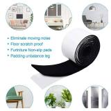 Shappy 2 Packs Felt Strips with Adhesive Backing Felt Tape Roll Non Slip Self Adhesive Cuttable Furniture Pads for Protecting Hardwood Floors, Chairs, Wall(Black,120 x 2 x 0.12 Inch) - Retail: $9