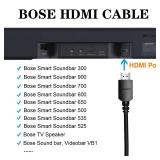 LILIBIN 4K HDMI Cable Compatible for Bose Smart Soundbar 300, Smart Soundbar 900, TV Speaker, 700, 600/650/500/535/525, Sound bar, Videobar VB1, Bose HDMI Cable, ARC Cord (5FT) - Retail: $16