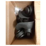 IANFAN 4 Pcs Luggage Wheels Replacement Kit for Suitcase, Suitcase Caster Repair Kits with Screw Replacement Left and Right 360Â° Silent Spinner Wheels for Travel Suitcases (Black, Large) - Retail: 