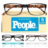 Gaoye 0.75 Professional Reading Glasses for All Day - Computer Readers with Blue Light Protection - Value Pack - Retail: $14