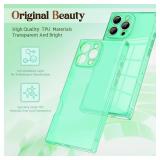 NOT LIME GREEN IAIYOXI Rectangle Case Compatible for iPhone 16 Pro Max, Full Camera Protection & Reinforced Corners TPU Cushion Clear Cover, Shockproof Silicone Phone Case for Women Girls (iPhone 16 P