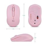 Rii Wireless Mouse,2.4G Portable Computer Mice for PC, Laptop, Windows,Office Included Wireless USB dongle (Pink) - Retail: $6
