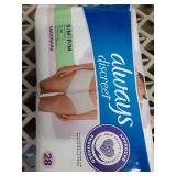 Always Discreet for Sensitive Skin Underwear, Four Times Skin Protection, Dermatologically Tested, Fragrance-Free, Maximum Absorbency, Small/Medium, 28 Count - Retail: $23