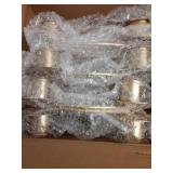 Sliner 8 Pcs 8 Pcs Christmas Advent Wreath Ring Gold Advent Ring Candle Holder Round Shape Taper Wreath for Home Table Decor Xmas Decorations - Retail: $35