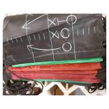 ONLY TWO OF EACH Pcs Football Drawstring Gift Bags Bulk Football Party Favor Goodie Bags 12 x 10 Inch Sports Backpack for Game Day Gym Teams Travel Small Snack Treat Storage Supplies, Brown, Green, Br