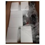 Zarbitta 3-Light Bathroom Light Fixtures, Black Modern Vanity Lights with Milky White Frosted Glass Shades, Bathroom Wall Lamp for Mirror Kitchen Living Room Hallway Cabinet Porch - Retail: $64