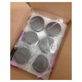 2oz Small Travel Containers with Black Lids,6 Pack Amber Glass Jars with Mini Disposable Spatula for Toiletriesï¼Travel Storageï¼Makeup Beauty Products, Lotions, Powders and Ointments - Retail