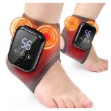 2 Pack Cordless Ankle Massager for Pain Relief, Ankle Heating Pads for Pain, Heated Ankle Massager for Pain, Rechargeable Feet Heating Pads, Feet Massage, 3 Heat Levels, 3 Massage Modes - Retail: $40