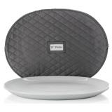 Large Platter Storage Case - 22\" x 17\" - Stackable with Padded Interior and Label Holder - Gray - China Storage Containers for Plates and Serveware - Retail: $18