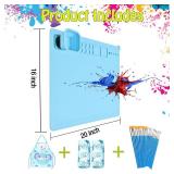 Lymoc Painting Stations,Silicone Art Mat [1x Apron,1 Pair Oversleeve,20 Pieces Brushes] Painting Craft Mats 21\"X17\" with Detachable Cup for Resin for Kids Gift,Paint, Clay, DIY Projects - Retail: $1