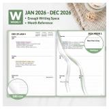SUNEE 2026 Weekly & Monthly Hardcover Planner 5.5\" x 8.3\" - 12 Month (January 2026 - December 2026), Small Hardcover Planner, Pocket, Notes, 100 GSM Paper, Sage Green - Retail: $10