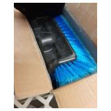 SCRUBIT 12\" Car Wash Brush with Soft Bristles for Car Truck Boat Deck & House Cleaning, Exterior Washing Brush Connects with Pole & Hose Storage Bag Included (Blue) - Retail: $18