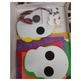 Fennoral 12 Pack Day of The Dead Craft Kits for Kids Make You Own Skull Foam Stickers Ornament DIY Arts and Crafts for Girls Boys Halloween Party Favors Supplies Halloween Decoration - Retail: $14