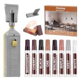 Laminate Floor Repair Kit with Heat Pen, 11 Color Wood Vinyl Floor Furniture Repair Kit Linoleum Repair Hard Wax Touch Up Marker Cover Scratches, Stains, Cracks, Holes for Door, Cabinet, Table. - Reta