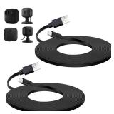 2Pack 25FT Power Cable Only work for Blink Outdoor 4(4th Gen),Blink Mini2,Blink Outdoor 2K+,Flat Type C Extension Cable Continuously Charging Your Blink Cam,Long USB C Cable (Not Micro USB Adapter) - 
