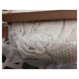 Sattiyrch Knit Christmas Tree Skirt,Luxury Cable Knitted Thick Rustic Xmas Tree Decoration (Cream, 36\") - Retail: $30