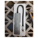 Hiearcool USB C Hub for MacBook â 7-in-1 USBC Adapter with 4K HDMI, 100W PD, USB 3.0 5Gbps Ports, SD/TF Card Reader â USB-C Dongle for Office, Meetings, Travel & Home Setup-Space Grey - Reta